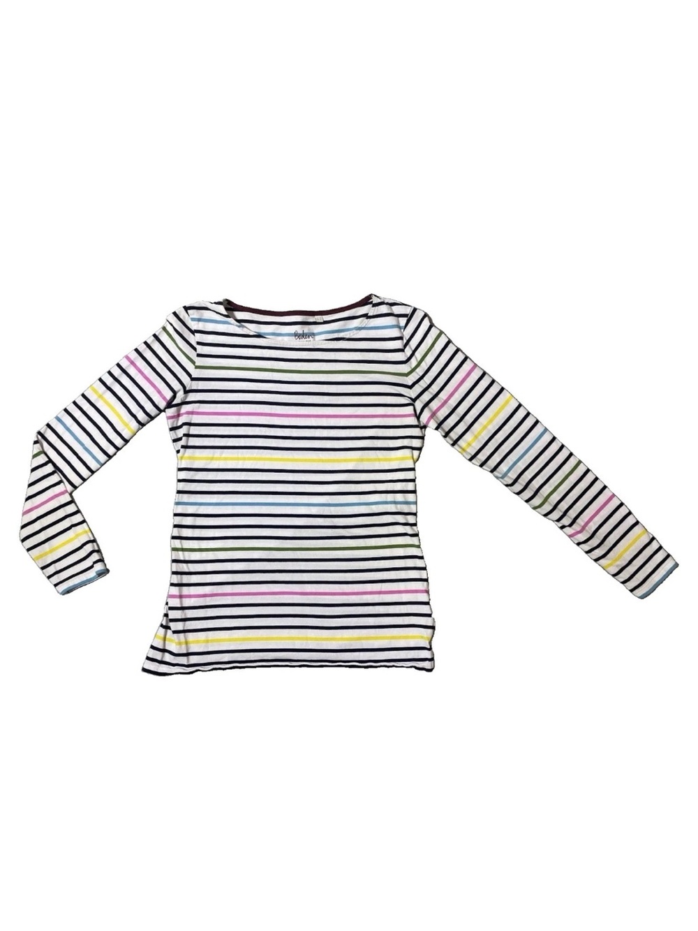 Boden Stripes Ahead The Rest Long Sleeve Tee Stripes Navy Blue White US 6 UK 10